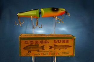Vintage Creek Chub Bait Co.  2632 Jointed Pikie In Fire Plug Finish A Box