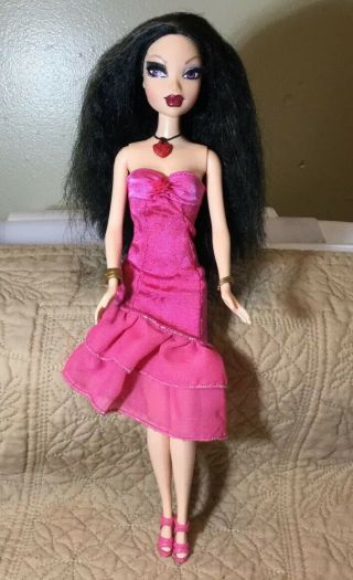 Barbie My Scene Nolee Doll Raven Hair Rooted Real Eye Lashes Rare
