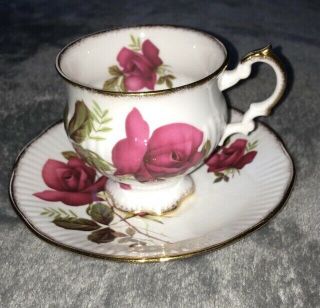 Vintage Elizabethan (rose) Fine Bone China Tea Cup & Saucer Made In England