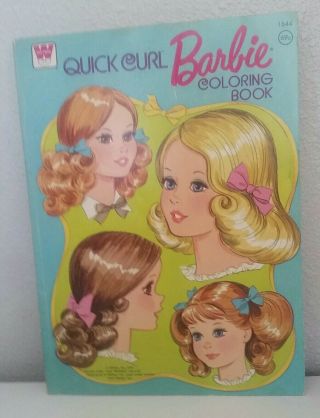 1975 Vintage Very Rare Quick Curl Barbie Coloring Book Whitman Complete