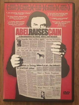 Abel Raises Cain (dvd,  2009) Rare Documentary Humor Vg