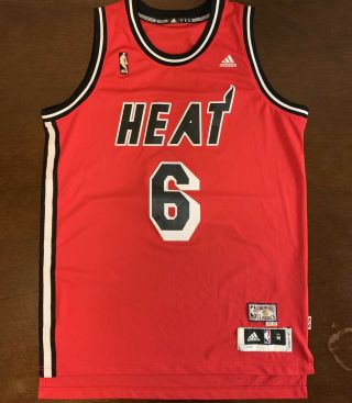 Rare Adidas Hwc Nba Miami Heat Lebron James Basketball Jersey