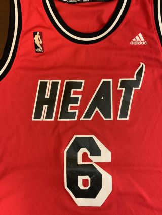Rare Adidas HWC NBA Miami Heat LeBron James Basketball Jersey 3