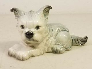Goebel West Germany Porcelain Dog Figurine - Rare Laying Terrier