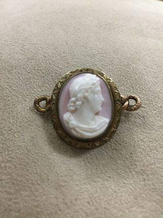 Rare Antique Victorian Or Georgian 9ct Gold Converted Cameo Brooch