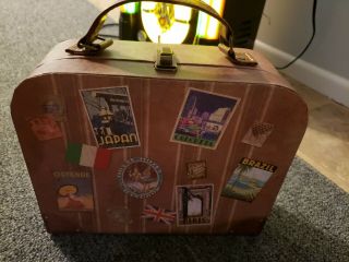 Punch Studio Decorative Vintage Suitcase Luggage Souvenir Gift Box Carry Travel