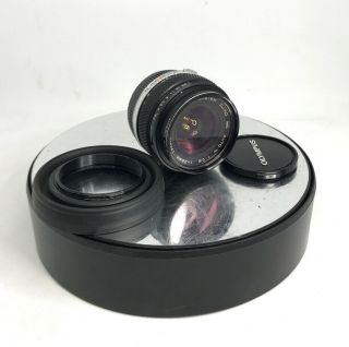 Olympus 28mm Om - System Zuiko Mc Auto - W 1:2.  8 Rare Lens,  Hood,  Caps,  Filter 760