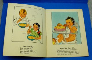 1940 ' s Vintage Antique MOTHER GOOSE Nursery Rhymes Illustrated Children ' s Book 3