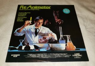 Re - Animator 1985 Comedy Horror Sci Fi Movie Laserdisc Rare Edition