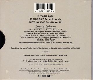 DEPECHE MODE ITS NO GOOD RARE CD SINGLE FROM 1997 2