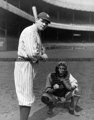 Vintage,  Extremely Rare 1920 Babe Ruth Large Photograph