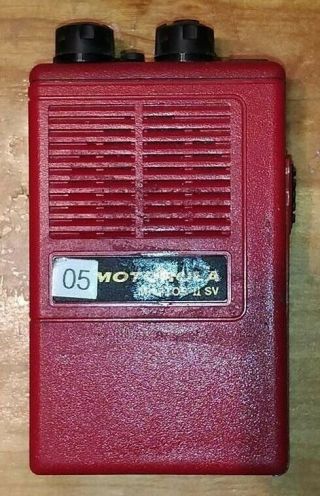 100 Rare Red Motorola Monitor Ii Sv 2 Pager Vhf Fire Ems,  Belt Clip V