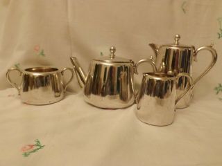 Stunning Vintage Silver Plated Tea Pot,  Hot Water Jug,  Milk Jug & Sugar Bowl