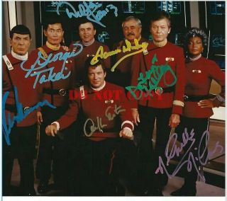 Star Trek Cast Rare Signed 8x10 Photo Autograph