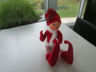 Vintage 2004 Annalee Doll 14 Inch Christmas Red Elf With Leggings W Tags 43