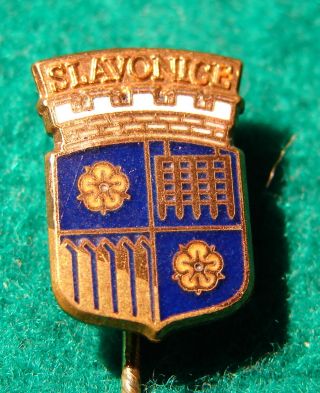 Antique Badge,  Pin City Slavonice/ About 1970/czechoslovakia/12s
