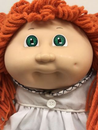 Vintage Cabbage Patch Kids Doll Red Hair Green Eyes With Outfit