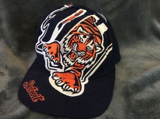 Euc Rare Mlb Detroit Tigers The Game Big Logo Snapback Hat Vintage Baseball Cap