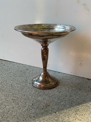 Vintage Reed & Barton Sterling Silver Weighted Compote No Monogram.  1 Small Ding