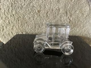 Antique 1913 Vail Brothers Glass Miniture Car Candy Container