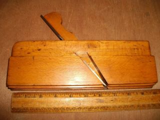 Q844 Antique Wooden Wood Molding Plane H.  Chapin 1/4 " Boxed Beading