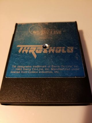 Colecovision,  Threshold,  Sierra On - Line,  1983,  Rare,  And