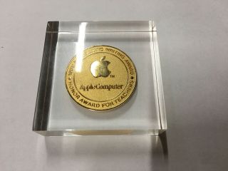 Vintage Apple Computer Scholastic Writing Honor Award For Teachers 1989 Rare