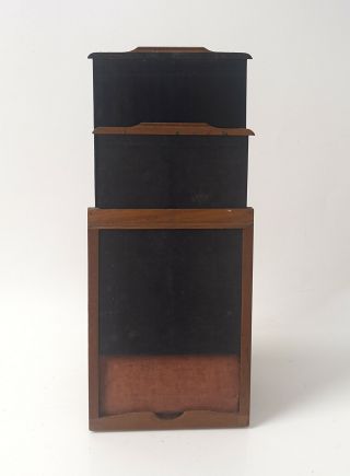 5 Antique 5 " X 7 " Wood Film Holders With Dark Slides