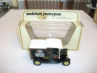 Model Of Yesteryear Y - 12 - 3 Ford T Capt Morgan Issue 7 Hole In Base Rare