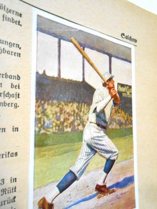 1932 BABE RUTH Sanella Handbuch des Sports RARE Baseball Card inComplete SET 4 2