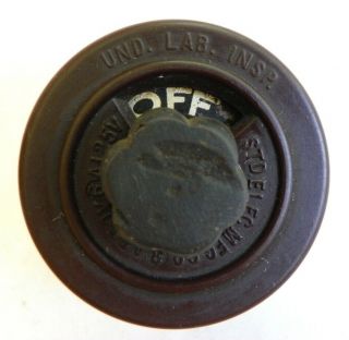 Vintage Standard Electric Twist Turn Rotary Switch On Off,  Bakelite & Porcelain