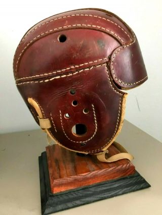 Antique Vtg Reach H5 Leather Football Helmet Rare Suspension Model Scarce Old