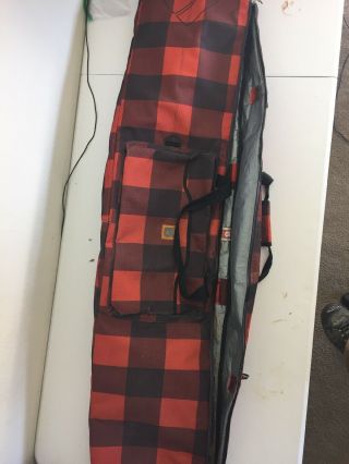 Rare Red Plaid Burton 156 Snowboard Bag