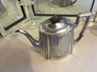 Vintage Engraved Silver Plated Teapot.  D&a
