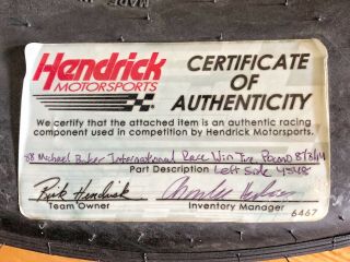 Rare - Dale Earnhardt Jr Raced Win NASCAR Tire From POCONO SWEEP Sheetmetal 3