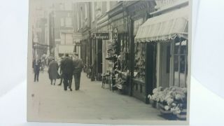 Vintage Photo London Busy West End Street 1950s Antiques Shop Mayfair Florists