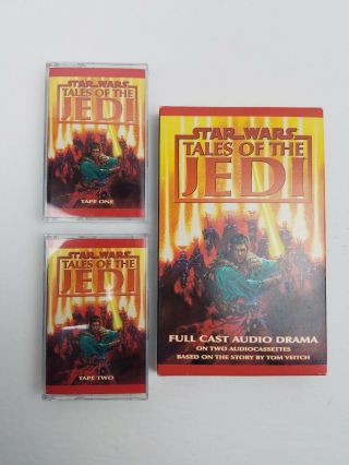 RARE VTG Star Wars Audio Book 2 Cassette Tapes Tales of the Jedi Vintage 1997 3