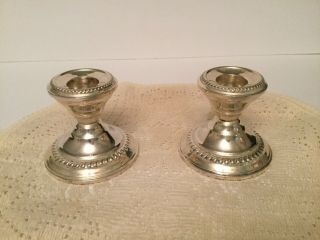Nsco Weighted Sterling Candle Holders