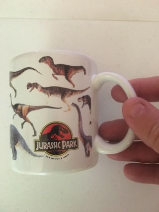 Rare Vintage 1992 Jurassic Park Dinosaur Coffee Mug Cup By Dakin