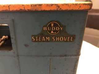 RARE Vintage Buddy L Metal Steam Shovel Toy Large Heavy Pressed Steel 2