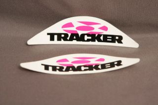 2 Nos Tracker Trucks Star Triangle Hanger Sticker Skateboards Adrian Demain Vtg