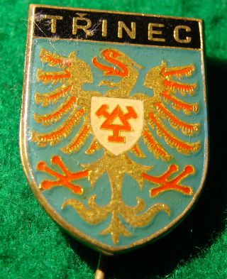Antique Badge,  Pin City TŘinec About 1975/czechoslovakia/7s