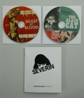 (2) Rare Severin Blu - Rays In Envelopes: Beast Of Blood & The Black Cat.