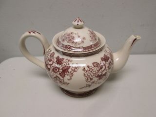 Antique Reflections Teapot Brown Floral Pattern Tea Pot