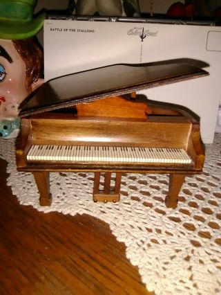 Vintage Miniature Doll House Wood Grand Piano " B.  S & Co Japan "