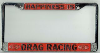 Nhra National Hot Rod Association Vintage Drag Racing Rare License Plate Frame