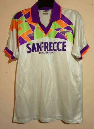 Very Rare Sanfrecce Hiroshima Football Club 1993 White Away Shirt Japan Size L