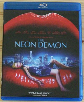 The Neon Demon Blu - Ray Htf Oop Rare Nicholas Winding Fefn Like -