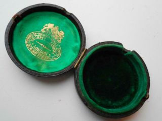 Antique Negretti & Zambra Victorian Pocket Barometer Leather Case Box