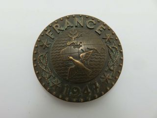 1947 Jamboree Boy Scouts Of France - rare medal Bronze 2